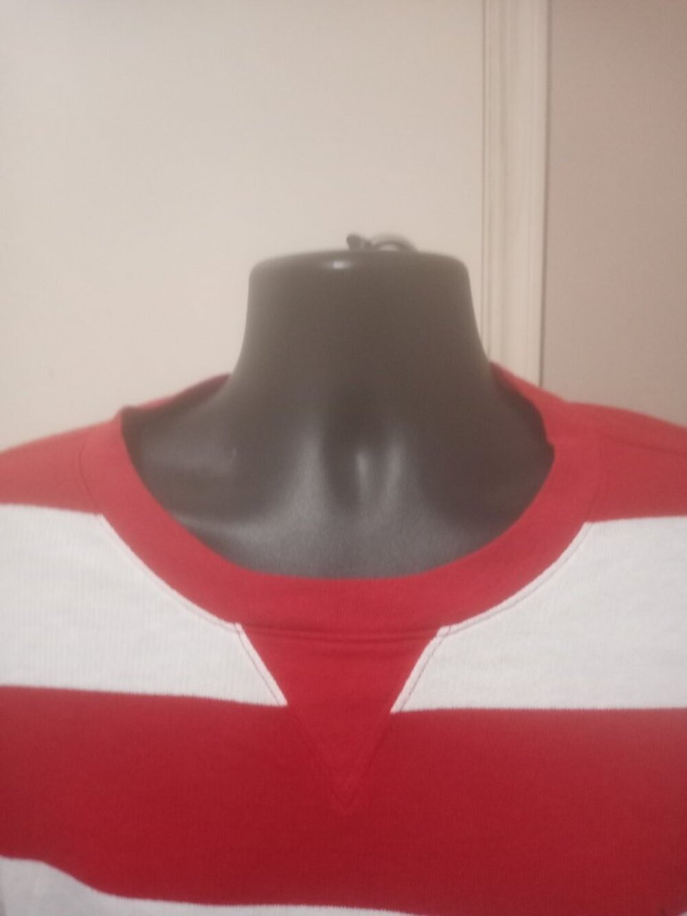 Polo Ralph Lauren Crewneck Sweater Mens XL Striped Red White Blue Polo USA Logo - Picture 3 of 13